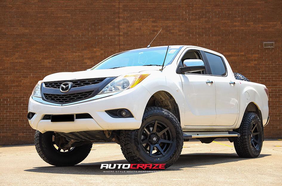 MAZDA BT 50 AVALANCHE MATTE BLACK FRONT MILLED